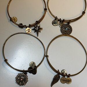 Alex and Ani Gold Charm Bracelets Set